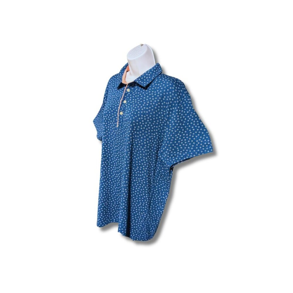 J.CREW PERFORMANCE TOP COZO ISLAND BLUE WITH SHELL PINK INTER TRIM  LIGHTWEIGHT - Picture 3 of 7